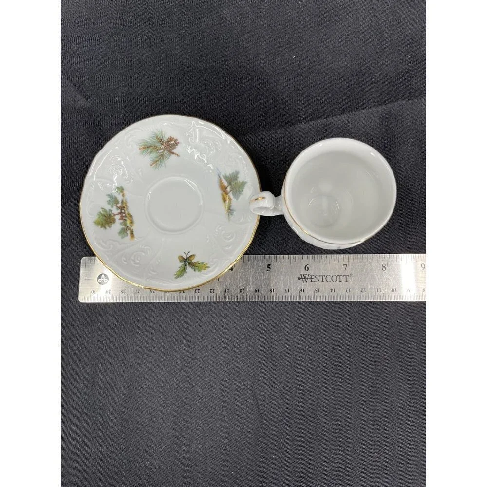 Bernadotte Czech Republic Wilddlife‎ Pheasant Espresso Demitasse Cup and Saucer